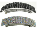 Bella Large Rectangular Bar Crystal Barrette Hair Clip,  U86900-0004-2