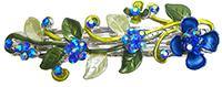 Crystal Flower Barrette, Lovely Design of Flower and Leaves