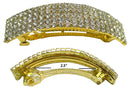 Bella Large Rectangular Bar Barrette Crystal French Clip Hairclip  U86900-0004