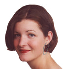 delete Crystal Hoop Earrings Slender Single Row Crystals White Bridal Hoop AD89010-68620