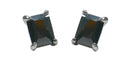 Estud500-2 Bella Emerald Cut Stud Earrings Cubic Zirconia Post Earrings NF89500-2