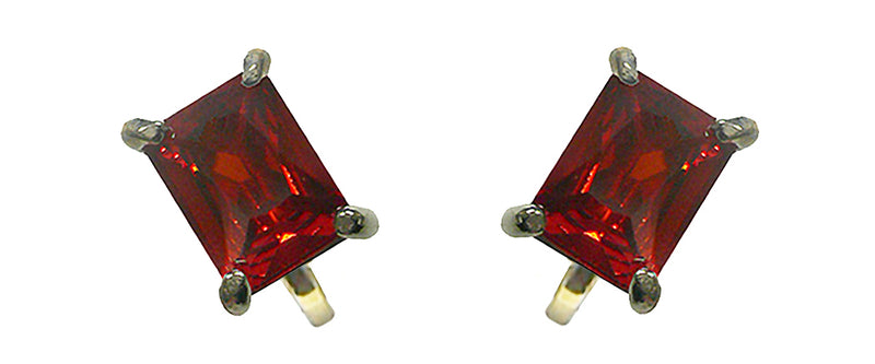 Estud500clipOn Bella Emerald Cut Stud Earrings CZ Stone Clip-On Earrings NF89500-2clipOn