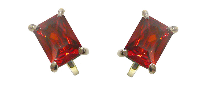 Estud500clipOn Bella Emerald Cut Stud Earrings CZ Stone Clip-On Earrings NF89500-2clipOn
