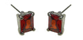 Estud500-2 Bella Emerald Cut Stud Earrings Cubic Zirconia Post Earrings NF89500-2