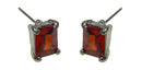 Estud500-2 Bella Emerald Cut Stud Earrings Cubic Zirconia Post Earrings NF89500-2