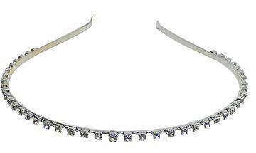 Crystal Headband silver tone plating