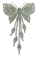 Brand jcgy Crystal White Butterfly Barrette Bridal Barrette Wedding Hairclip AD86014-9050