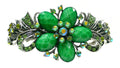 Bella Large Barrette with Beads and Crystals for Thick Hair #0052