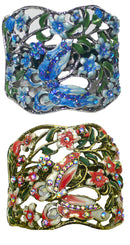 Crystal Butterfly and Flower Hair Holder Barrette