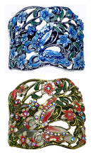 Crystal Butterfly and Flower Hair Holder Barrette