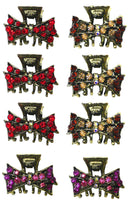 Set of 8 Mini Hair Claws Clip, Antique Gold Plating,  LPW86425-2-8