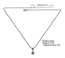 ﻿Bella Necklace Chain and CZ Solitaire Stone Pendant AC85800-1cryWhite