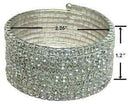 Dozen Pack Bella Crystal Spiral Bracelet 8 Strands Crystal Spirals for Bridal,  Parties 5614-D