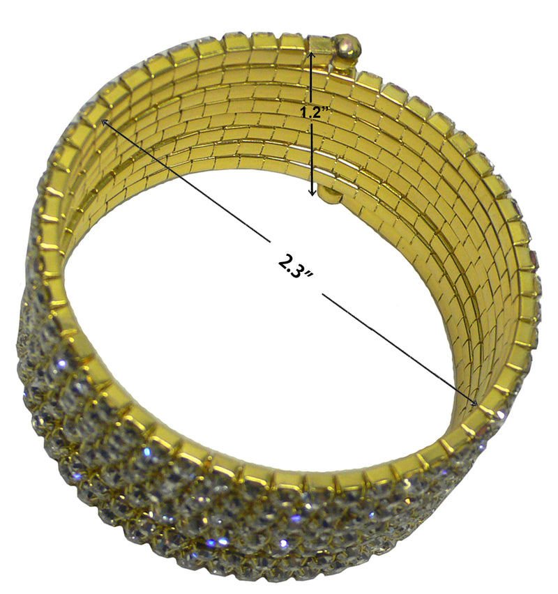 Dozen Pack Bella Crystal Spiral Bracelet 8 Strands Crystal Spirals for Bridal,  Parties 5614-D