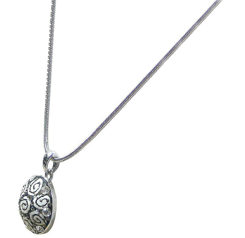 Necklace Chain and Pendant  Rhodium Plated Snake Design Chain with Extension