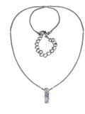 Necklace Chain and Pendant  Rhodium Snake Design Chain with Extension #AR85750-1