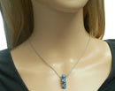 Necklace Chain and Pendant  Rhodium Snake Design Chain with Extension