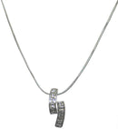 NAR800-4 Bella Necklace Chain with Crystal Pendant Sapphire Blue Light Blue Crystal
