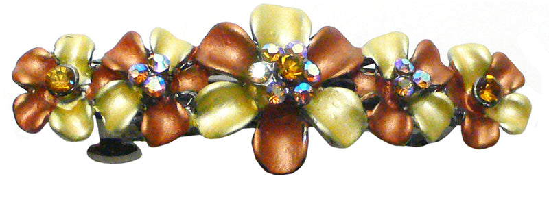 Medium Size Crystal Flower Barrette GL86400-10