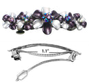 Medium Size Crystal Flower Barrette GL86400-10