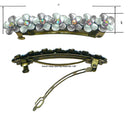 Mid Size Bella Flower Barrettes with AB Crystals French Clasp GL86400-6