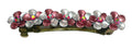 Bmid400-6 Bella Flower Barrette with AB Crystals French Clasp GL86400-6