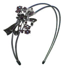 Crystal Flower/Ribbon Headband Metal Wire Hair Band GL86801-HB4