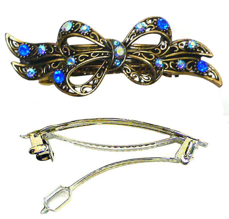 Large Barrette with Ribbon Hairbow