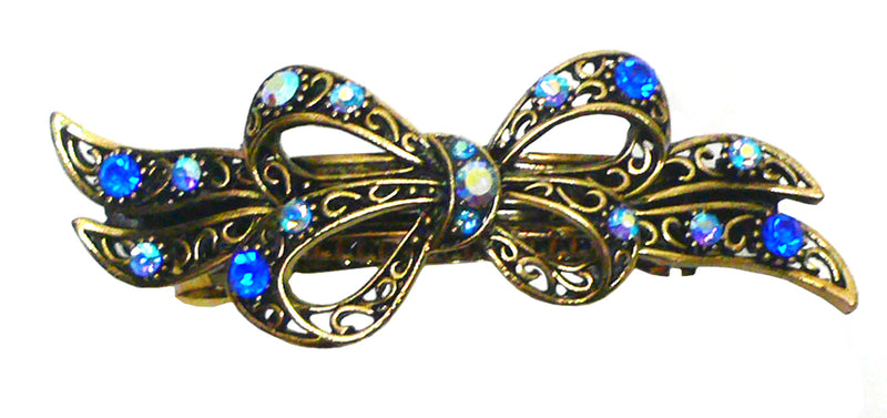 Large Barrette with Ribbon Hairbow