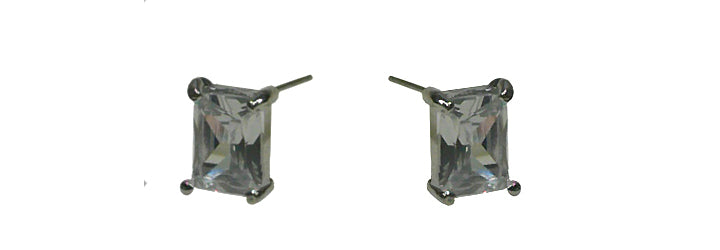 Set of 2 to Set of 4 Bella Emerald Cut Stud Earrings CZ Stones Post Earrings NF89500-2&4