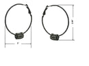Ehoop30236 Bella Mid Size Hoops on Hoop Earrings Sparkly Crystals NI89800-30236