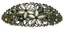 Bella Oval Barrette with Catseyes and Crystals