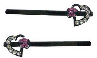 Heart with Flower Hairpins NM86300-0010