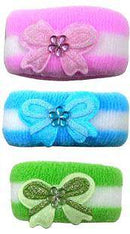 Pack of 3 Hair Holders w/Butterfly Applique OD78150-7560butfly