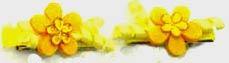 Ribbon Hair Clip with Flower OD86100-2