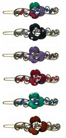 Bella Set of 6 Flower Barrettes P86175-1-0140-6