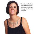 Silver Waves Necklace, Elegant to wear as is, Great for Embellishment to Create New Designs