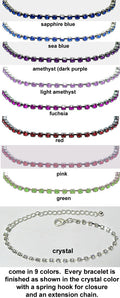 Bracelet 200-1 Bella Crystal Bracelets #83200-3 Single Strand Tennis Bracelet NF83200-1