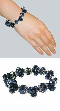 Bella Sparkly Elastic Crystal/Bead Bracelet U83800-0072