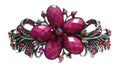Bella Large Barrette with Beads and Crystals for Thick Hair #0052