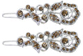 Pair of Small Barrettes Crystal Snap Clips for Thin Hair Women Young Girls U86375-2041