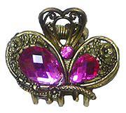 Mini Jaw Clip in Design of a Crown Heart U864175-2403