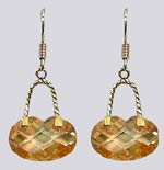 SPECIAL  Dangle Earrings w/Zircon semi precious stone YX89012-3