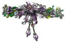Large Crystal Flower Barrette with Hanging Ornament