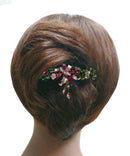 Large Crystal Flower Barrette with Hanging Ornament