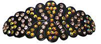 Oval Barrette with Sparkling Crystals YY86012-1