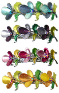 Flower Barrette in Vibrant Colors Artistic Hand Painting YY86750-6