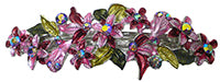 Bella Crystal Flower Barrette Metal French Clip Hair Clip