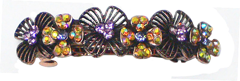 Bella Metal Crystal Barrette Sparkly Aurore Boreale YY86800-4