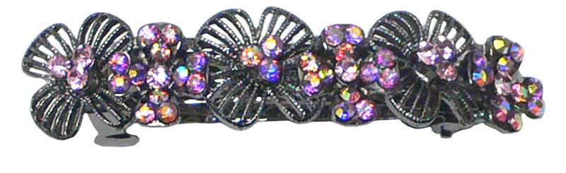 Bella Metal Crystal Barrette Sparkly Aurore Boreale YY86800-4